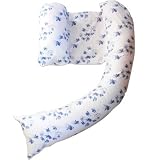 DreamGenii Spare Pillow Cover for Dreamgenii Pregnancy Pillow (Blue Oriental Blossom) by DreamGenii