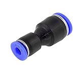 uxcell チューブフィティング クイック継手 プラスチック製ブラック カプラーチューブ 8mm-4mmストレートタイプ