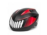 Osize アダルトバイクヘルメット換気サイクルヘルメットワンピース自転車ヘルメット（ブラック+レッド）
