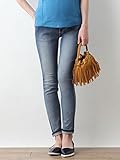 Angeliebe エンジェリーベ マタニティ パンツ ハイストレッチ デニム スキニー 産前 産後 ジーンズ 妊婦服 アジャスター調節可 9号 ブルー 21788 21788220
