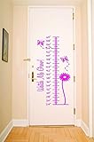 Flower With Butterflies Growth Chart画像アート – キッズ部屋ベッド – Peel & Sti。。。