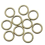 KUKU工房 丸リング 丸カン 10個セット ハンドメイド材料 DIY リング (内径20mm アンティークゴールド)
