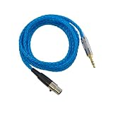 St.espoir mini XLR ヘッドホンケーブル 1.2m 8芯 K712pro K702 Q701 K240mk2 K271mk2 他 3極ミニXLRプラグの機器で使用可能 ブルー