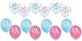 loonballoon Gender Revealパーティーベビーシャワー彼は彼女は少年少女Footprint 14 11 "ラテックスバルーンB