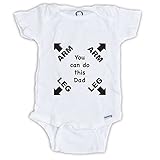 You Can Do This Dad Funny Baby Onesie Gerber Noveltyシャツblakenreag カラー: ホワイト
