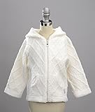 カシウェア Kashwere ベビーパーカー フードジャケット ダイヤモンド 赤ちゃん 子供用 ふわふわ BH-60 Baby Hooded Jacket Diamond Texture クリーム 6