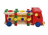 組み立て車 TangQI 木製 組み立て玩具 子供 教育的 取り外し可能な 木のおもちゃ 子供 多機能 積み木 知育玩具