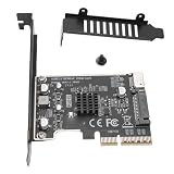 Acogedor PH6602 PCIe - USB 3.2 Gen 2x2 拡張カード、20Gbps Type E Key A フロントヘッダーアダプター、ASM3242 チップ 15Pin 電源付き内部 Type C コンバーター、デスクトップ PC 用