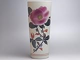 【Ｂ級品】赤紫ツバキ　Ｖ型筒花瓶(高さ２４４)