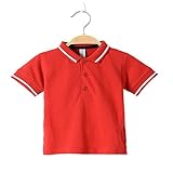春の夏のスタイル新生児の男の子固体ポロシャツコットンニノファッションショート服スリーブ幼児トップ服