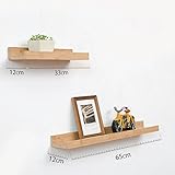 壁仕切りラック、リビングルームテレビ壁掛け装飾フレーム、寝室の壁クリエイティブ木製棚 ( 色 : 木の色 )