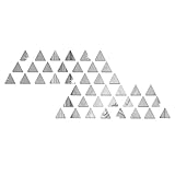 Kicode 50個/セット 小さな三角形 ミラー壁画 ウォールステッカーデカールアートカフェ ホームルーム インテリアインテリアDIY