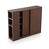 LOWYA （ロウヤ） 収納 隙間収納 トイレ収納 キャスター付 サイドラック付 可動棚 ラック 幅74.5cm 奥行17cm ウォルナット おしゃれ 新生活