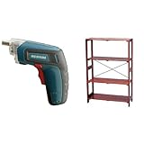『電動ドライバー 充電式 RD110-G グリーン』と『ラック ウッディラック 幅83.5×奥行35×高さ118.5cm ブラウン WOR-8312』のセット