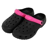 不二貿易 EVAサンダル 22~23cm ツートン ブラック ピンク