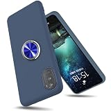 Moto G52J 5G ケース Moto G52J 5G II ケース ケース リング付き シリコン TPU 柔らかい ストラップホール 薄型 耐衝撃 衝撃吸収 車載ホルダー対応 スタンド機能 傷付き防止 指紋防止 さらさら手触り 持ちやすい 滑り止め モトローラ モトG52J 5G 用スマホケースカバー 青 MDY-WXZH-020-02