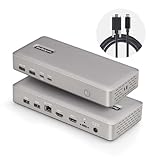 StarTech.com ドッキングステーション USB4 2画面 4K120Hz HDMI 100W 6xUSB LAN Type-Cマルチハブ 155NA-USB4-DOCK