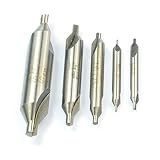 5pcs/lot HSS Silver Tone Combined Center Drills Countersinks Bit Set / Center Drill / Pilot Drill [並