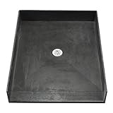 Tile Redi 4837CBF-PVC Barrier Free Shower Pan with Integrated Center PVC Drain, 48-Inch Depth by 37-