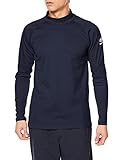 [アンブロ] インナー サッカー ハイネック 保温 ストレッチ 微起毛 ワンポイント 長袖 メンズ ネイビー S