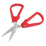 uxcell はさみ　ステンレススチール　紙カードカッター　プラスチック　10.5 X5.5cm　レッド