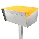 (サンノゼ) San Jose 郵便 ポスト サンノゼ ワイド（ポール付き） イエロー 鍵付き 99.9％ 防水構造 日本製 新世代 アメリカン ポスト 大容量