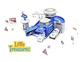 Little Treasures police control center play toy - with parking enforcement signs, a ramp, elevator, 