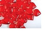Valentine's Day Gifts & Decorations (Heart-Shaped Plastic Gems) Acrylic Hearts for Vase Fillers Tabl