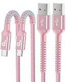USB Cケーブル 2M Type-C 急速充電コード Cタイプスマホ ケーブル ナイロン編み 断線防止 iPhone 16/15/iPad/MacBook Pro/Galaxy S24/Matebook/iPad各種対応 2本