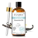 EUQEE エッセンシャルオイル バニラ アロマオイル 天然100％ バニラ精油 100ml アロマ 加湿器・ディフューザー・アロマストーン・お風呂
