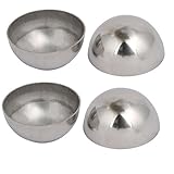 uxcell 手すりのボール 半丸形 中空 51mm 直径 1mm 厚さ 304ステンレス鋼 4個入り