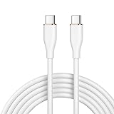 ライトニングケーブル タイプc iphone 充電ケーブル 軽量 シリコン Type-Cの急速充電ケーブル 最大 65W対応のPD急速充電 高速データ転送 充電ケーブル ケーブル 1.2m Android Type-C iPhone (C-C, ホワイト)