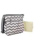 Baby Essentials Grey Chevron Diaper Bag - Cross Body Tote by Baby Essentials
