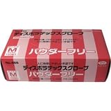 手にぴったりフィットする、極薄仕上げ！ディスポ　ラテックスグローブ（天然ゴム手袋）　パウダーフリー　Ｍサイズ　１００枚入 【2個セット】