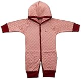 アンナニコラ シルキーキルト パーカーカバーオール 80cm サーモンピンク 28011 日本製