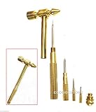 5 in 1 Tool Hammer Set Solid Brass (4 Assorted Screwdrivers) by I_S IMPORT