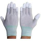 ウインセス 【静電対策（導電糸入り） ／ ナイロン編み手袋】　指先ウレタンコート手袋 （3双） (M)