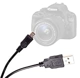 DURAGADGET Mini USB Digital Data Sync Cable for Canon EOS 100D Digital SLR Camera - (EF-S 18-55mm f/
