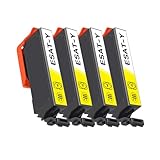 Karasaki SAT 互換インク エプソン用 EPSON用 SAT インク サツマイモ インク SAT-Y イエロー 4個 対応機種:EP-712A EP-813A EP-713A EP-814A EP-714A EP-815A EP-715A EP-816A EP-716A EP-812A【大容量/残量表示対応/個包装】