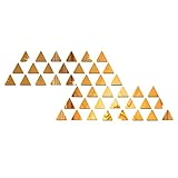 TOPmountain 50個/セット 小さな三角形 ミラー壁画 ウォールステッカーデカールアートカフェ ホームルーム インテリアインテリアDIY