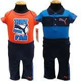 PUMA（プーマ）ロンパース2点＆パンツ・合計3点セット（グリーン×ブルー） [Baby Product] [Baby Product]