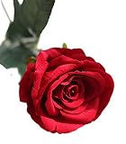 (マリーミー) MARRYME 造花 フラワーアレンジメント ローズ 薔薇 バラ フラワーギフト インテリア お祝いの装飾 結婚式 パーティー用 ウェディング (レッド)