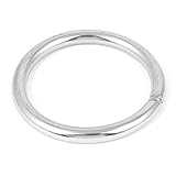 uxcell 溶接リング M10 x 100mm 201 ステンレス鋼 シルバートーン Oリング