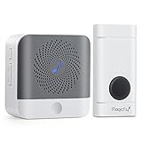 Magicfly Wireless Doorbellキットオペレーティングat over 500-feet範囲with over 50チャイム、電池不要のプッシュボタン、1レシーバー受信機( 1 ) 