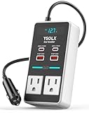 インバーター 12v 100v,YSOLX 200W シガーソケット コンセントUSB急速充電(18W)/20W USB-C/4.8AデュアルUSB,車 コンセント,カーインバーター,シガーソケット コンセント 変換 (ホワイトA)