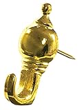 Hillman Fasteners 122210 Brass Colonial Push Pin Hanger (Pack of 3) by The Hillman Group