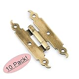 Amerock bp1670-aeアンティーク真鍮装飾フラッシュフルインセットNon self-closing " H "キャビネットハードウェアヒンジ – 10パック( 5ペア) by Ameroc