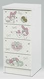 My Melody マイメロ スィーツ ミニチェスト 4段 (ホワイト)