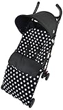 Fleece Footmuff / Cosy Toes Compatible with Obaby Polka Dot Black by For-your-Little-One