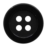 清原(KIYOHARA) サンコッコーシリーズ ベーシックボタン 10個入 直径15mm 黒 ポリアセタール SUN10-127